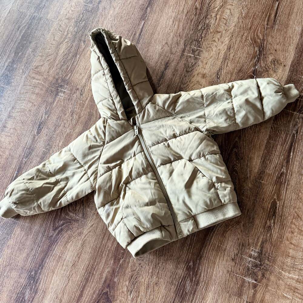 Zara Baby Quilted Puffer Jacket Tan - Size 18-24 Months